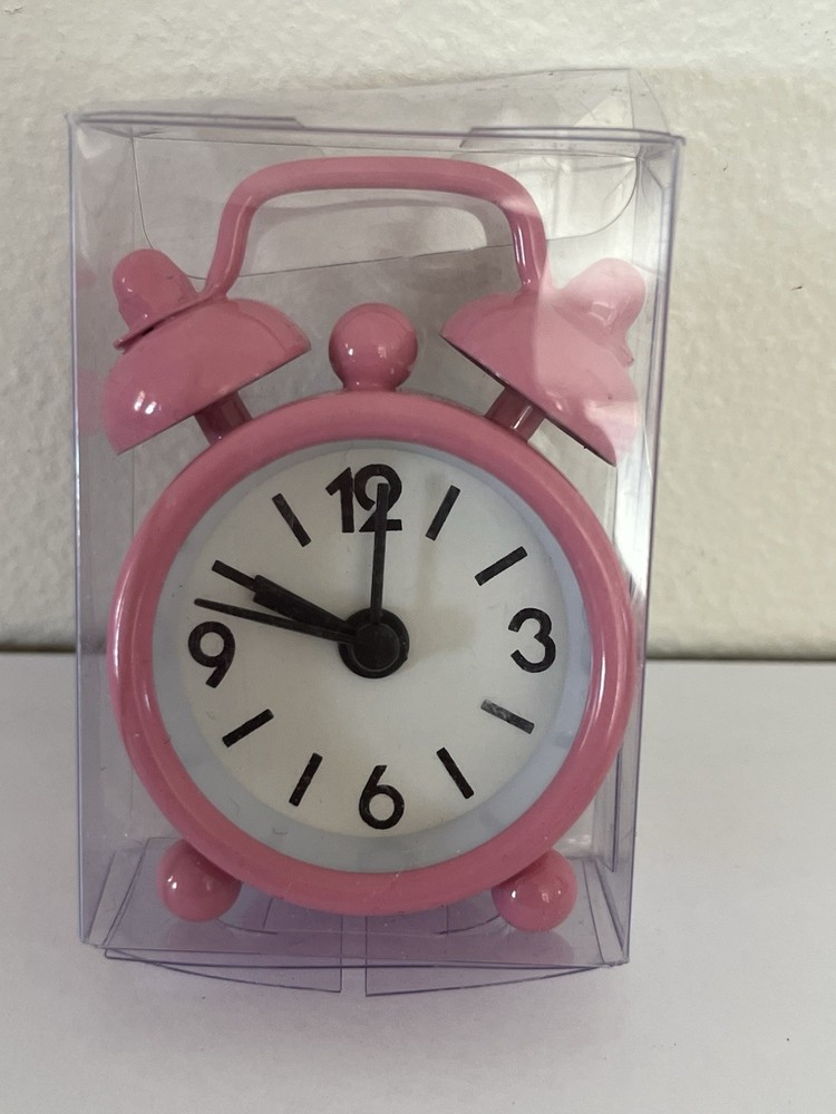 Cute Retro Creative Mini Alarm Clock Digital Quartz Clock Round Table Clock AU