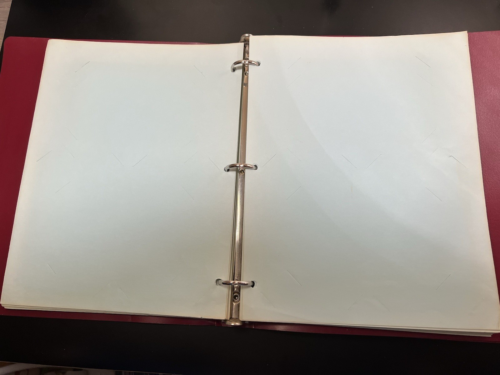 2-Used Empty Vintage Vinyl Loose Leaf Postcard Binders.Refillable. 70 pgs. Total