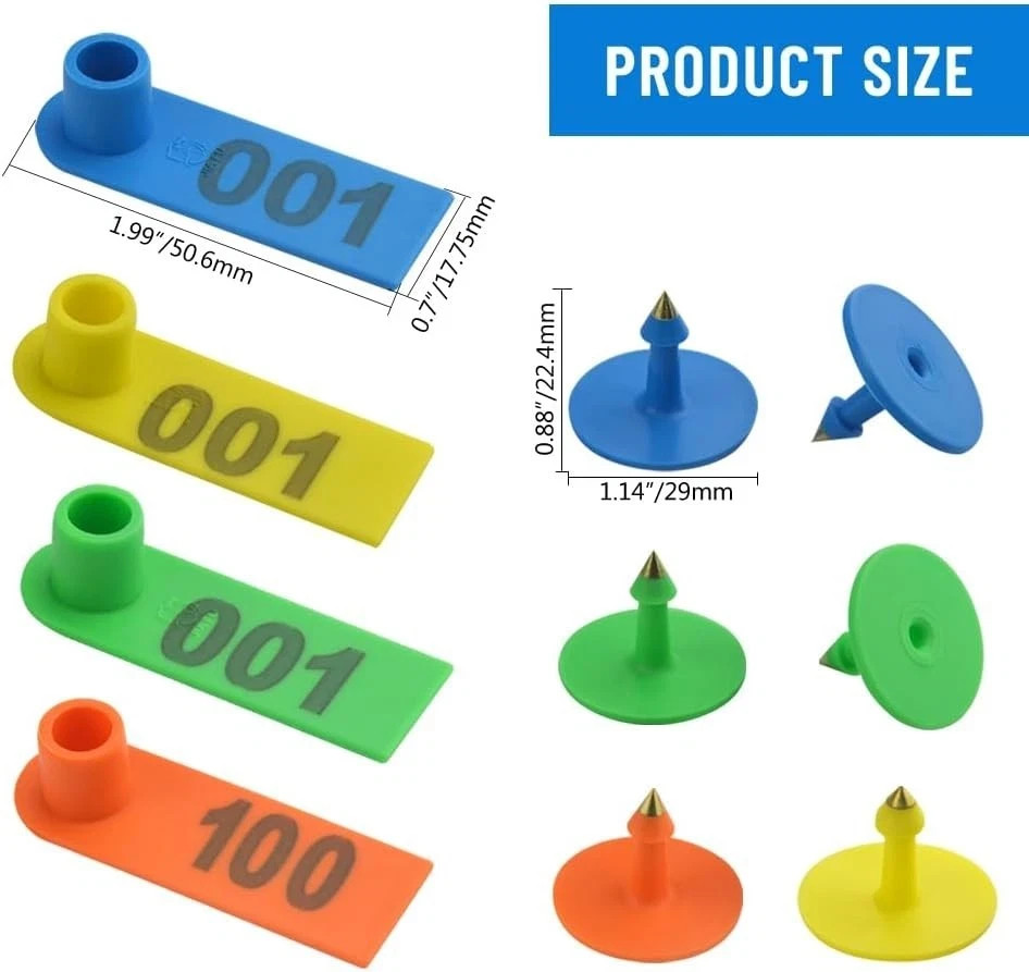 400 PCS 1-100 Plastic Livestock Ear Tags for Goat, Sheep, Cows, Etc.