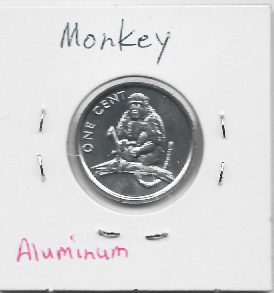 Cook Islands 1 Cent 2003 K423 Monkey & Queen One Year Type