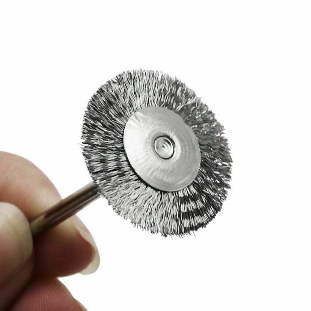 60pc Stainless Steel Wire Brush Fit Dremel Rotary Tool Die Grinder Removal Wheel
