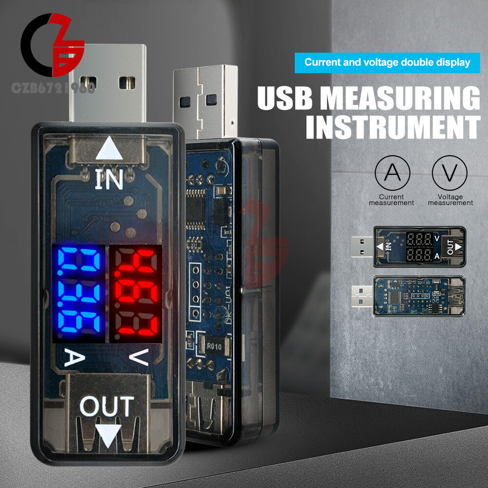 Digital Dual LED Display Tester 5V USB Current Voltage Voltmeter Power Detector