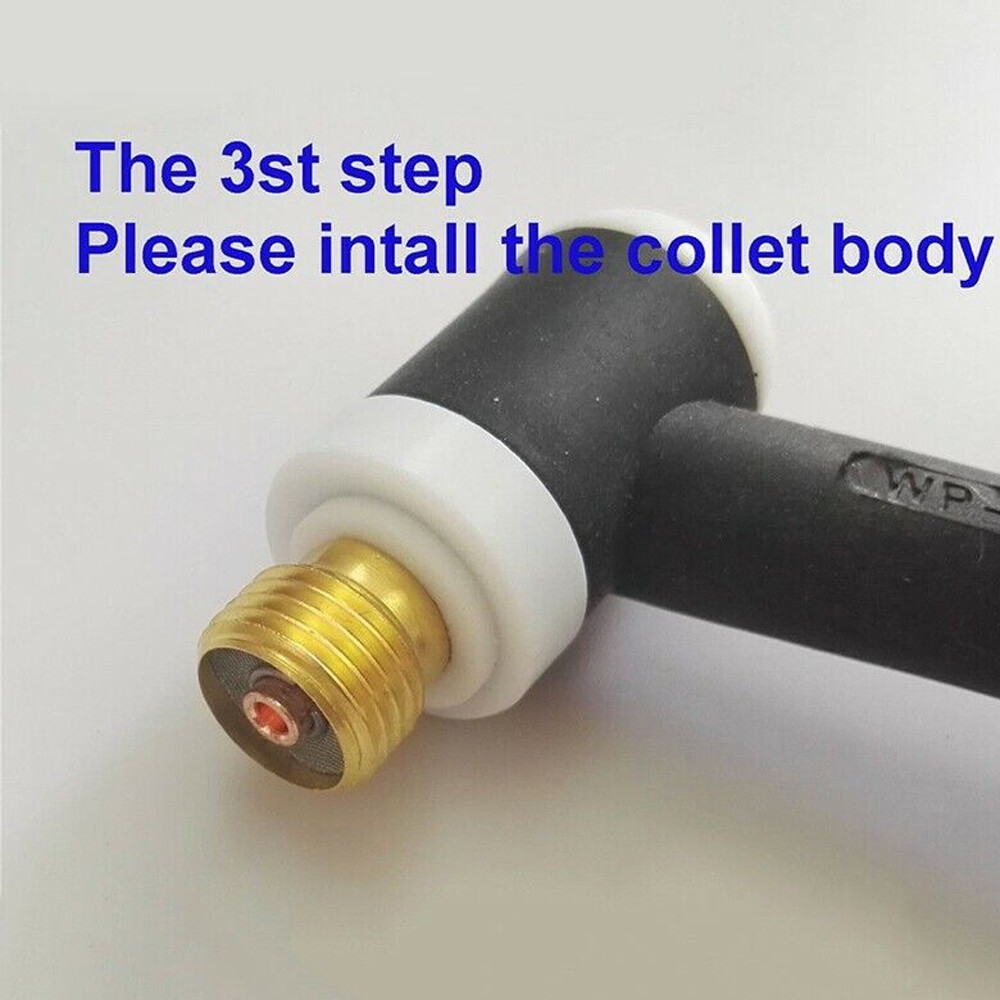 TIG Welding Torch,3/32 Gas Lens #12 Pyrex Cup 2.4mm Collet Kit for WP-17,18,26