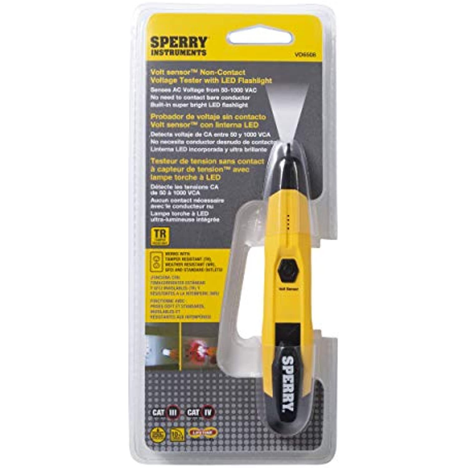 Sperry Instruments Voltage Detector with Flashlight Non-Contact Voltage Tester