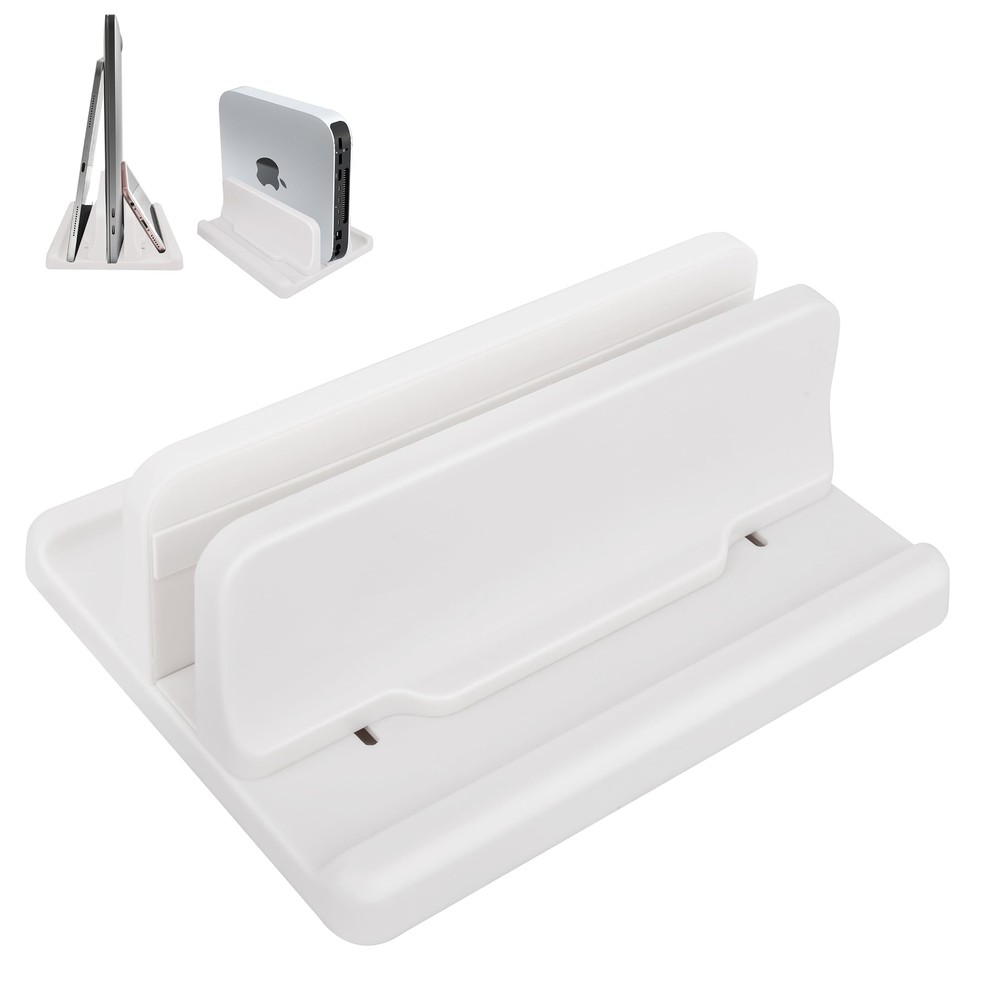 Vertical Laptop Stand [New Version: Two More Rubber Pads & Hex Key Storable D...