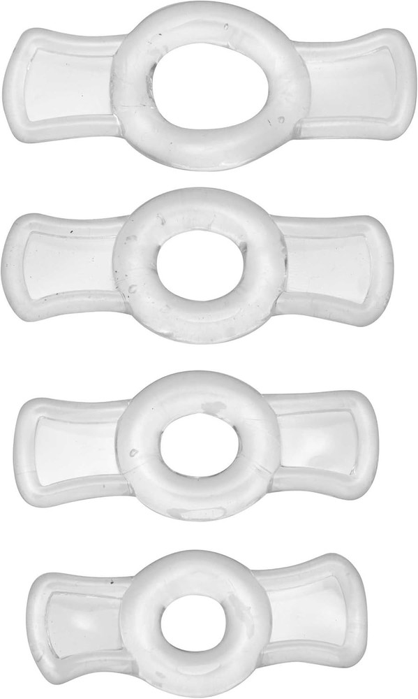 Endurance Constrictive Penis Ring Set Clear Flexible Tpe Material for Stamina