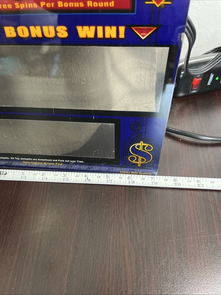 BIG SHOT Plexiglass Slot Machine Insert Casino Data Systems 2001