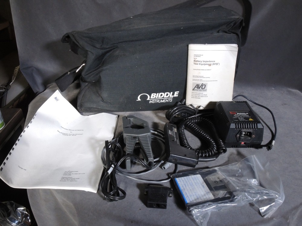 Biddle BITE Battery Charger Fluke Current Probe Duplex Helical Spring Point Lead