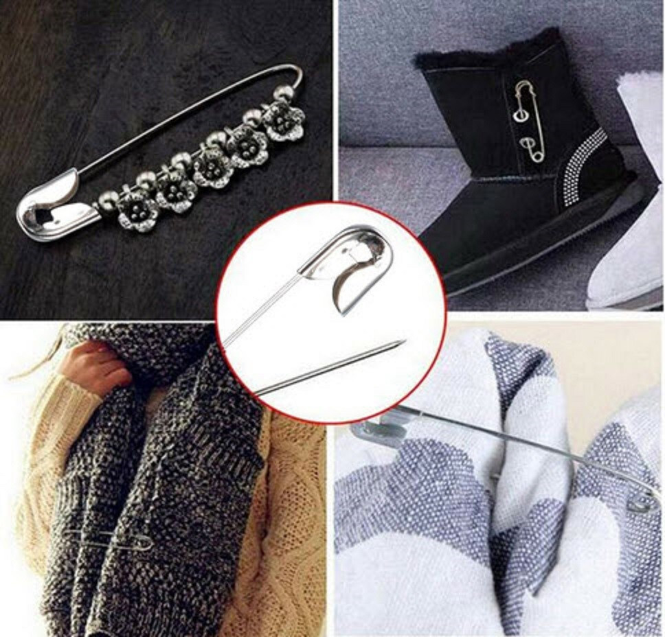 30 ALLOY STEEL STRONG 1 INCH SAFETY PINS 1" PINS FOR QUILTERS CRAFTERS SEWING