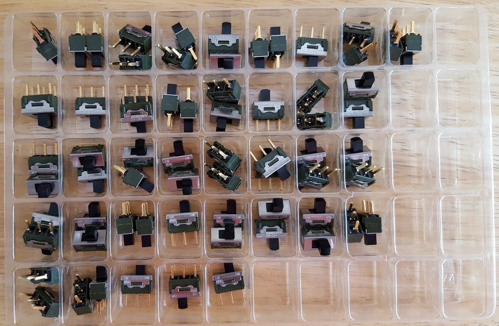 10 PCS - MS12ANG03 NKK Slide Switch
