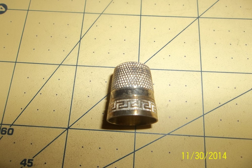 Antique Sterling Silver Simons Bros. Co. Thimble Shield 11