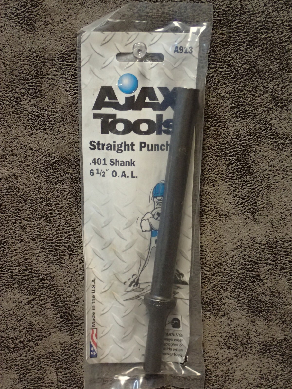 New! A913 AJAX Tools Straight Punch .401 Shank 6-1/2" OAL