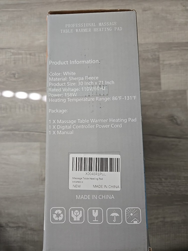 BECALIN Massage Table Warmer 30x71 Electric Heating Pad Digital Controller NEW
