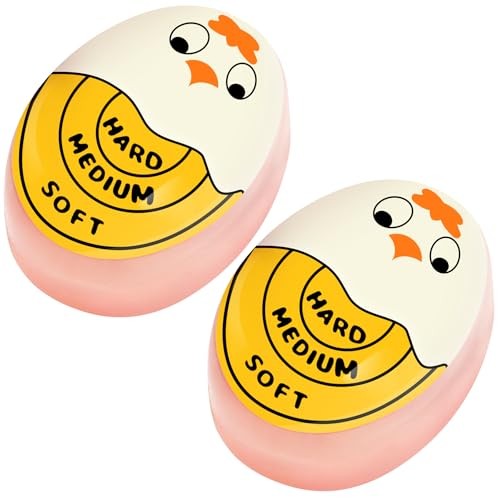 Egg Timer for Hard Boiled Eggs Soft Boiled Color Changing Indicator 1 Yellow