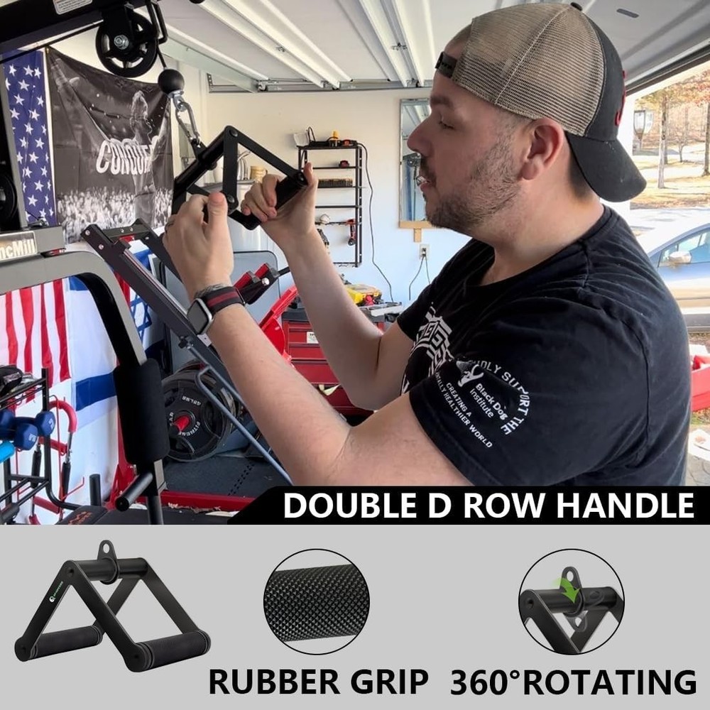 Cable Machine Attachment Set LAT Pulldown Attachments Weight Machine Accessor...