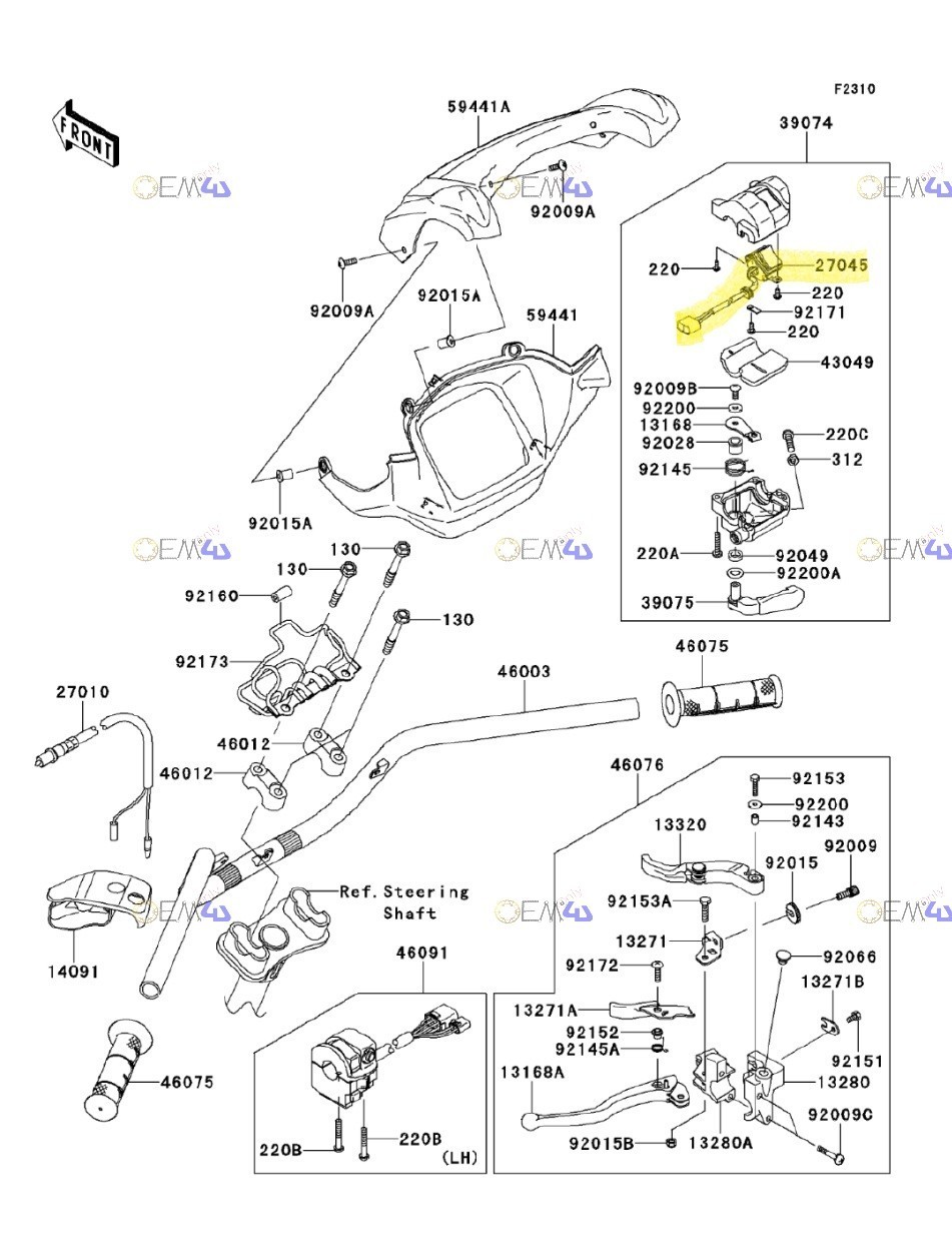 Kawasaki Genuine Switch Assy 2002 - 2026 Brute Force Prairie 27045-0010
