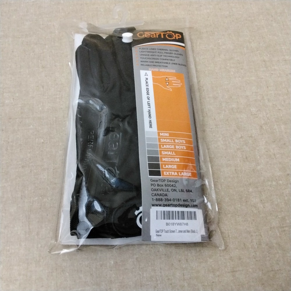 Geartop Touch Screen Gloves Large