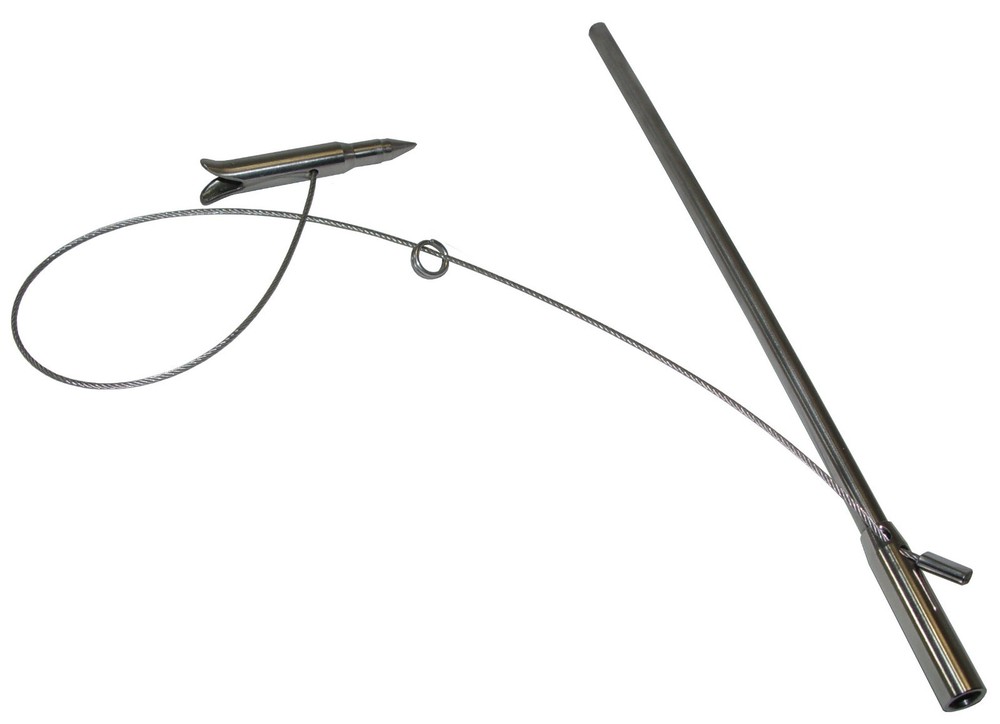 Slip Tip for Pole Spear  6mm Threading 13" with steel cable