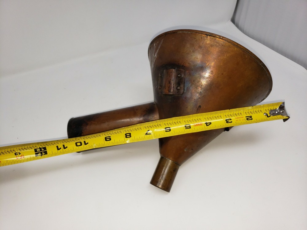 Antique Bausch & Lomb brass copper jacketed tempering funnel