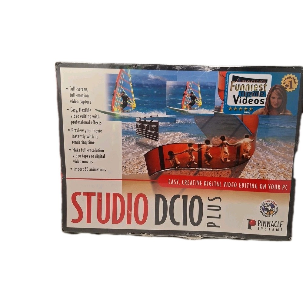 Pinnacle Studio DC10 Plus PC Video Editing Windows 98 Big Box Sealed