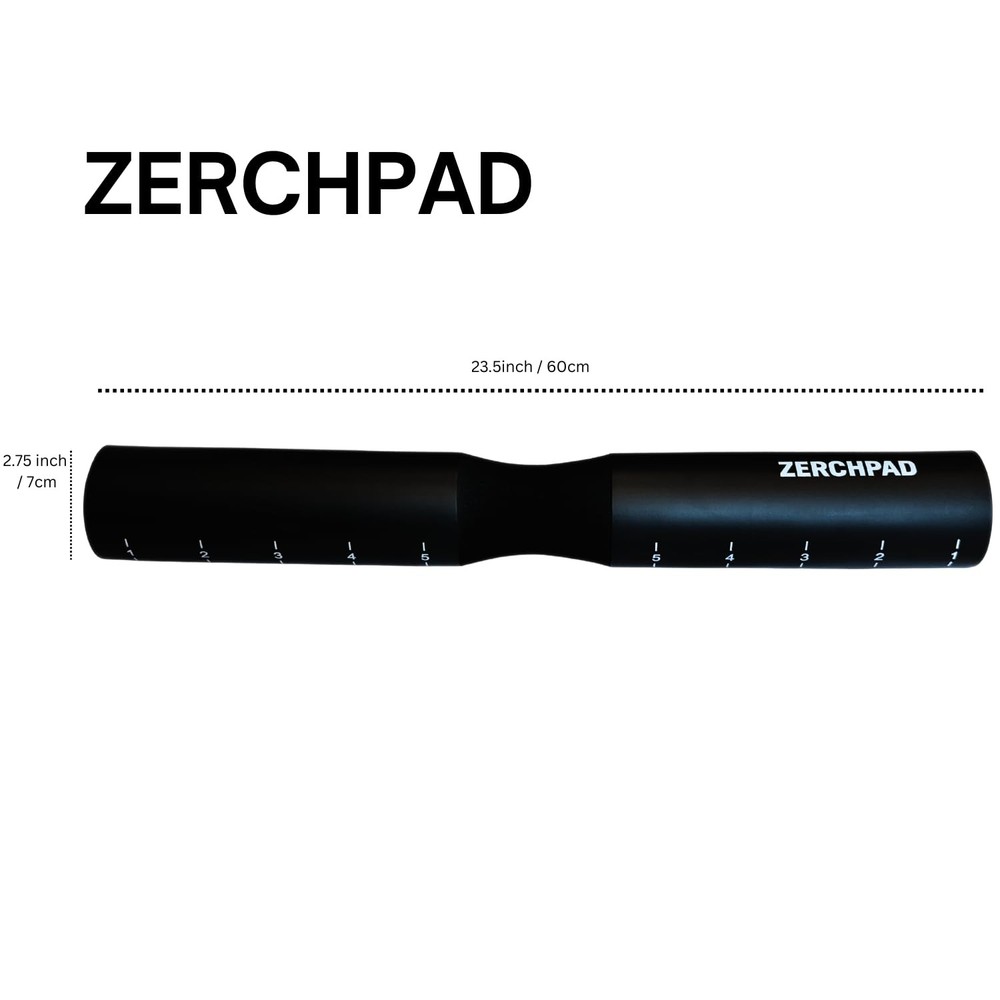 ZerchPad Barbell Pad Squat Designed Specifically for Zercher Squats Black