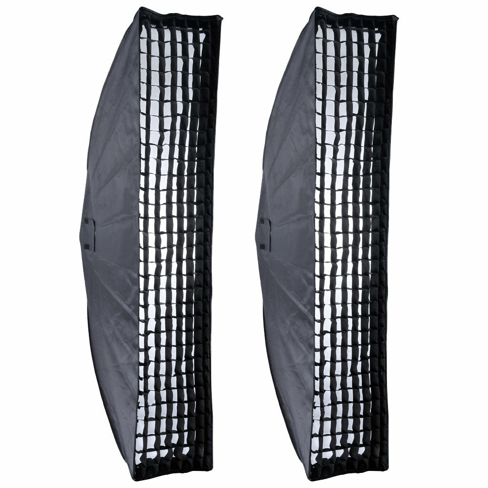 2x Godox Softbox 35*160cm Honeycomb Grid Softbox Bowens Mount for Studio Strobe