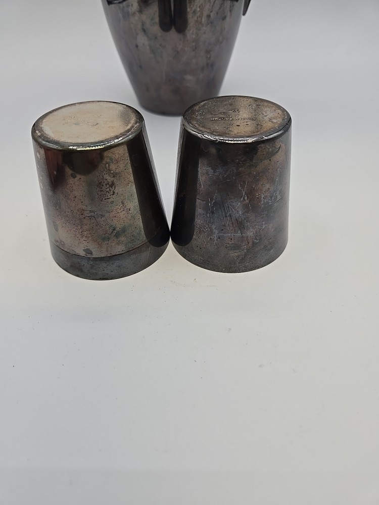 Vintage Silver Plated Pitcher And Cups