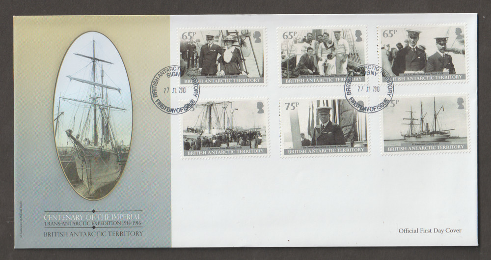 British Antarctic Territories FDC 2013 Centenary Ships