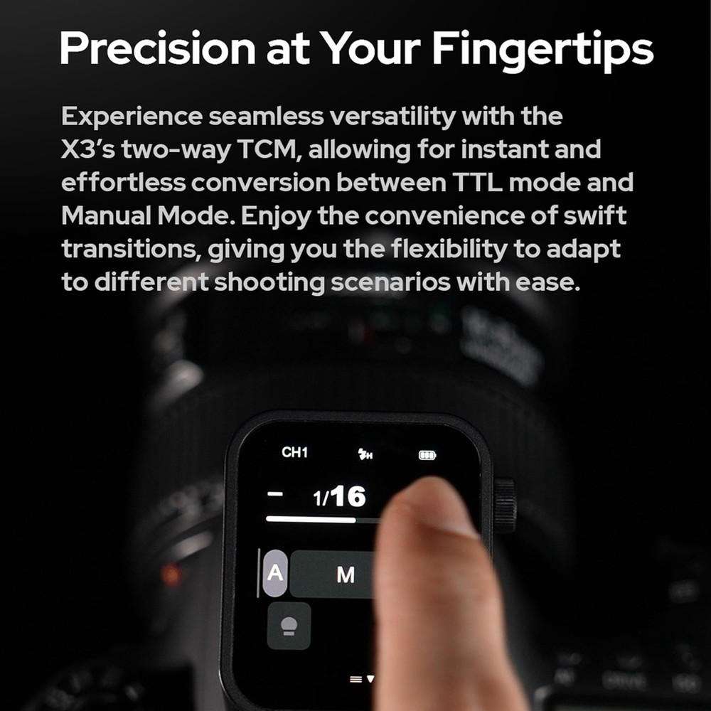 X3 X3C X3-TTL Wireless Flash Trigger for Canon , OLED Touchscreen Flash Trans...