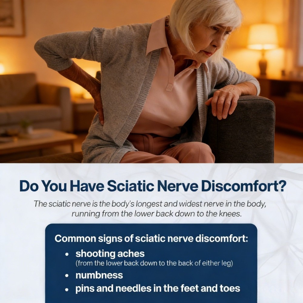 Sciatic Nerve Support for Sciatica Pain Relief & Nerve Comfort, 120 Capsules