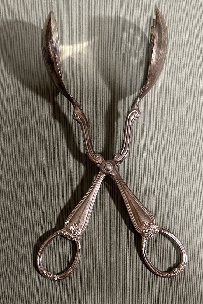 Vintage Gorham Heritage Silver Plated Salad Serving Tongs