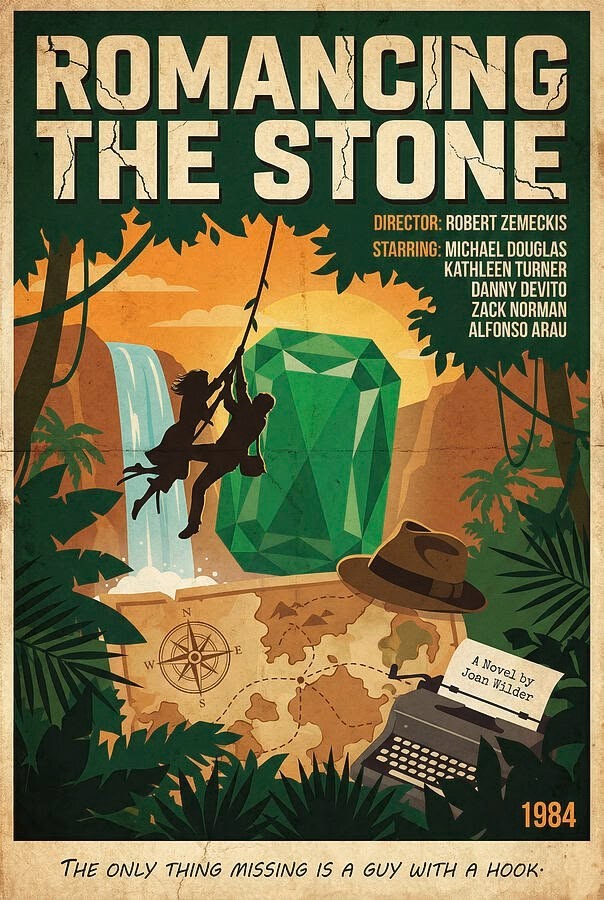 Romancing The Stone 1984 Movie Repro Print Poster 13x19