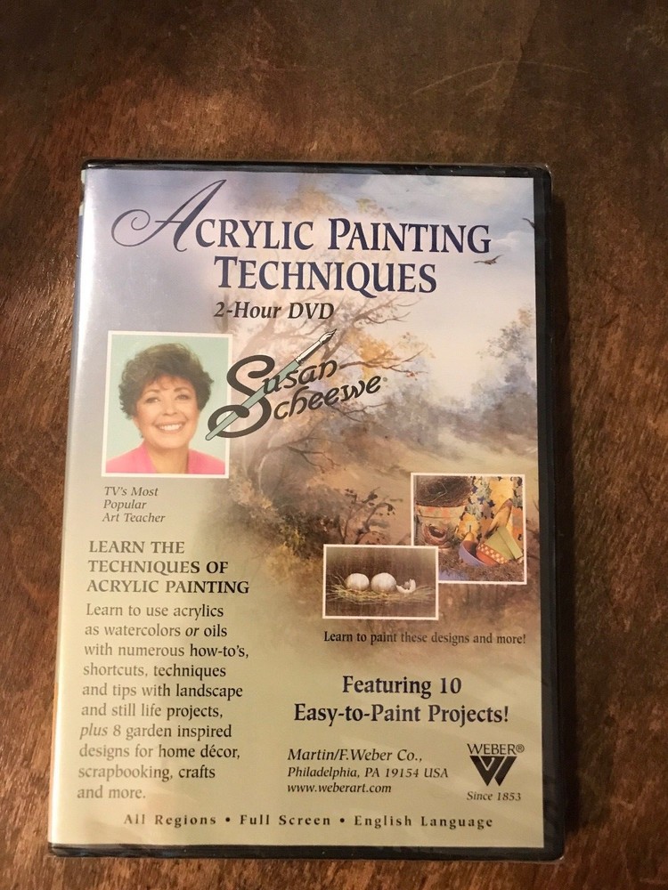NEW Weber Art SUSAN SCHEEWE Getting Started 2Hour DVD AcrylicPainting Techniques