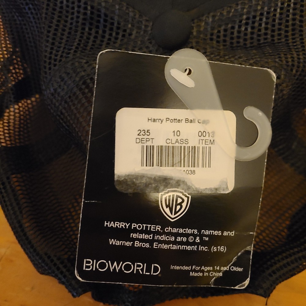 Harry Potter Hat, New With Tags, Muggle Cap, Adjustable Hat, Warner Bros