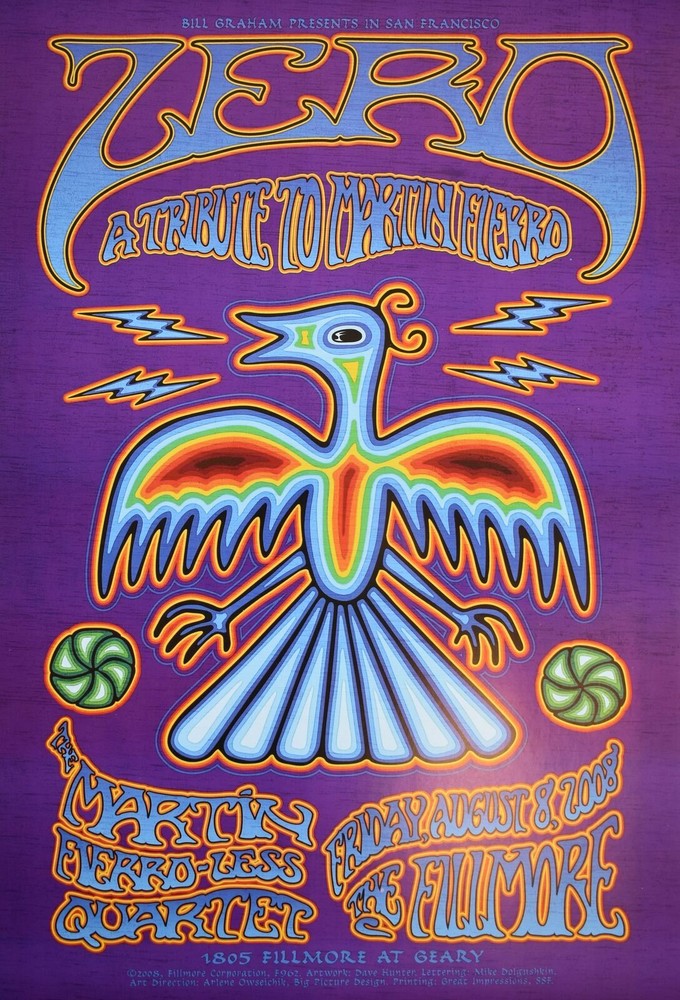 Zero Concert Poster 2008 F-962 Fillmore