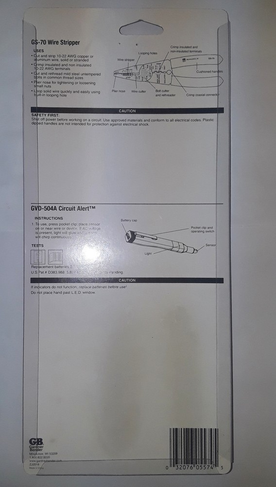 Gardner Bender PR2003-2 | Wire Stripper & Voltage Probe | Bonus Pack (New!)