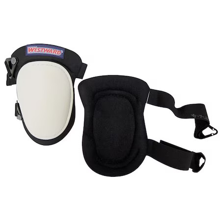 Westward 5Mzh6 Knee Pad, Swivel, Foam Pad, Plastic Cap, Quick Release Closure,