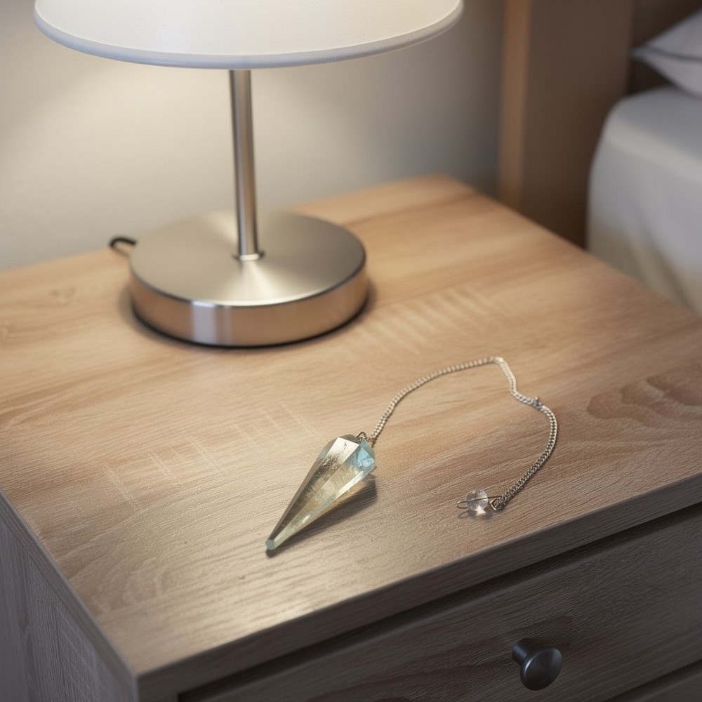 Premium Quality Opalite Pendulum with Silver Chain | Handmade Cleansing Tool