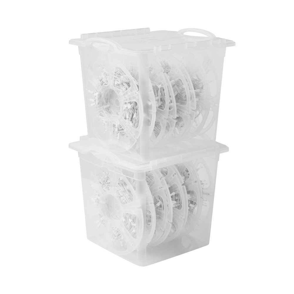 Plastic Christmas Light Storage Organizer, Clear, 2 Count