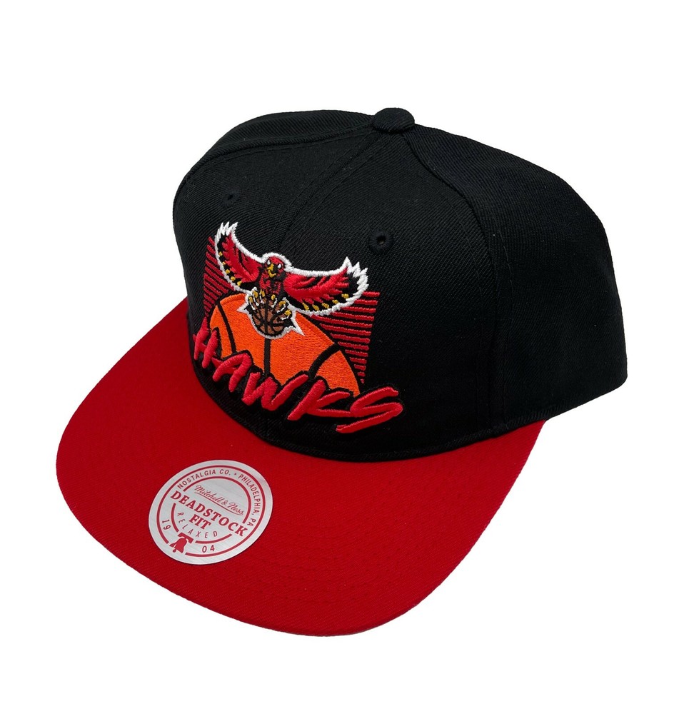 Mitchell & Ness Atlanta Hawks Retro Stack Deadstock Adjustable Snapback Hat Cap