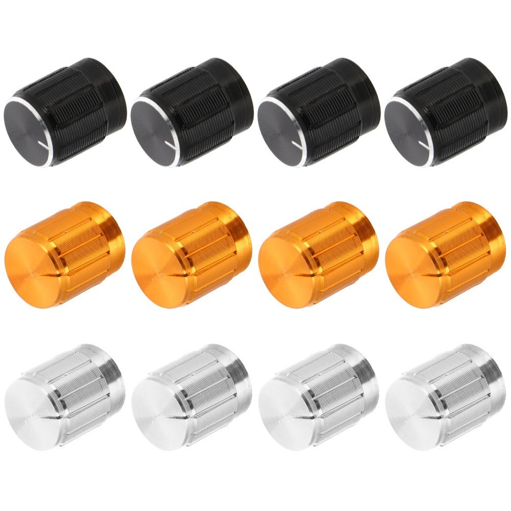 12 Pcs Rotary Potentiometer Knobs Aluminum Alloy Replacement Sound Knobs