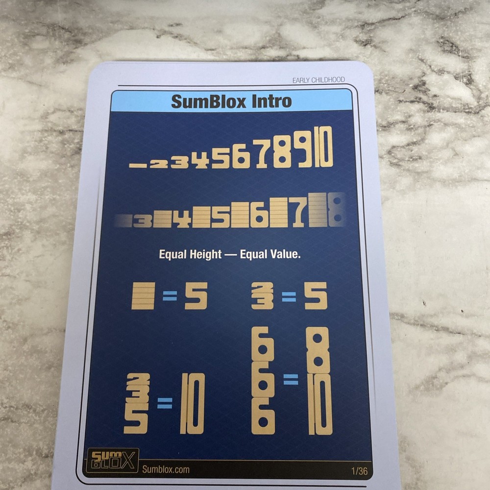 Sumblox 38 Maths Blocks With Activity Cards