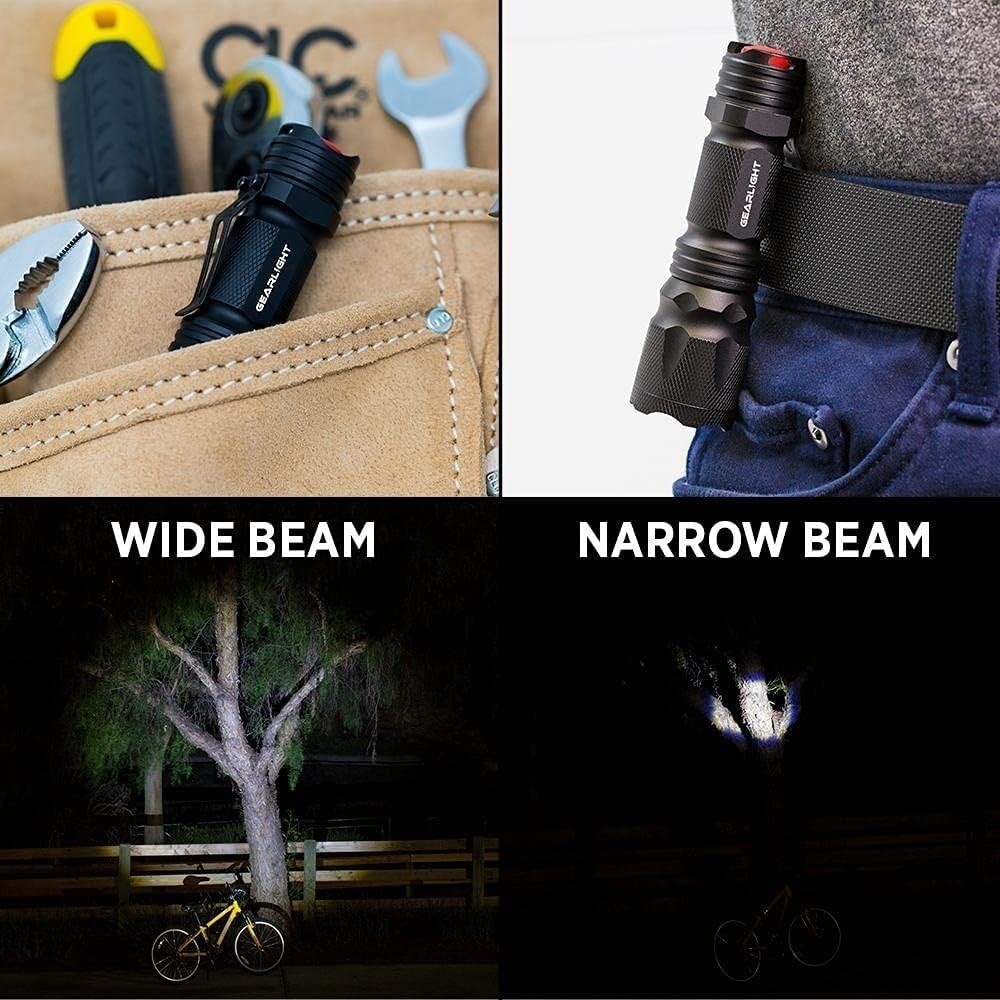 GearLight M3 Mini LED Flashlight [2-PACK] - Bright &Small Tactical #00001