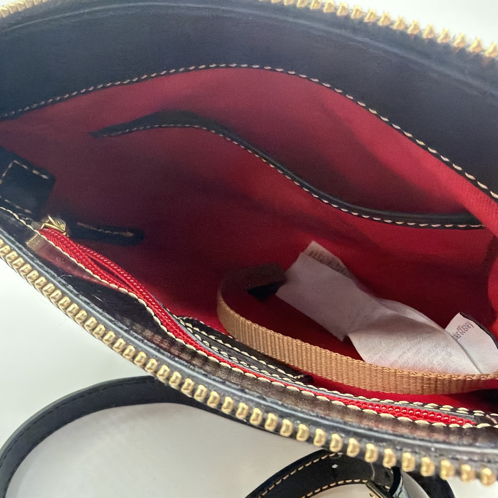 Disney Dooney & Bourke Leather Sketch Allison Crossbody Embossed All Black