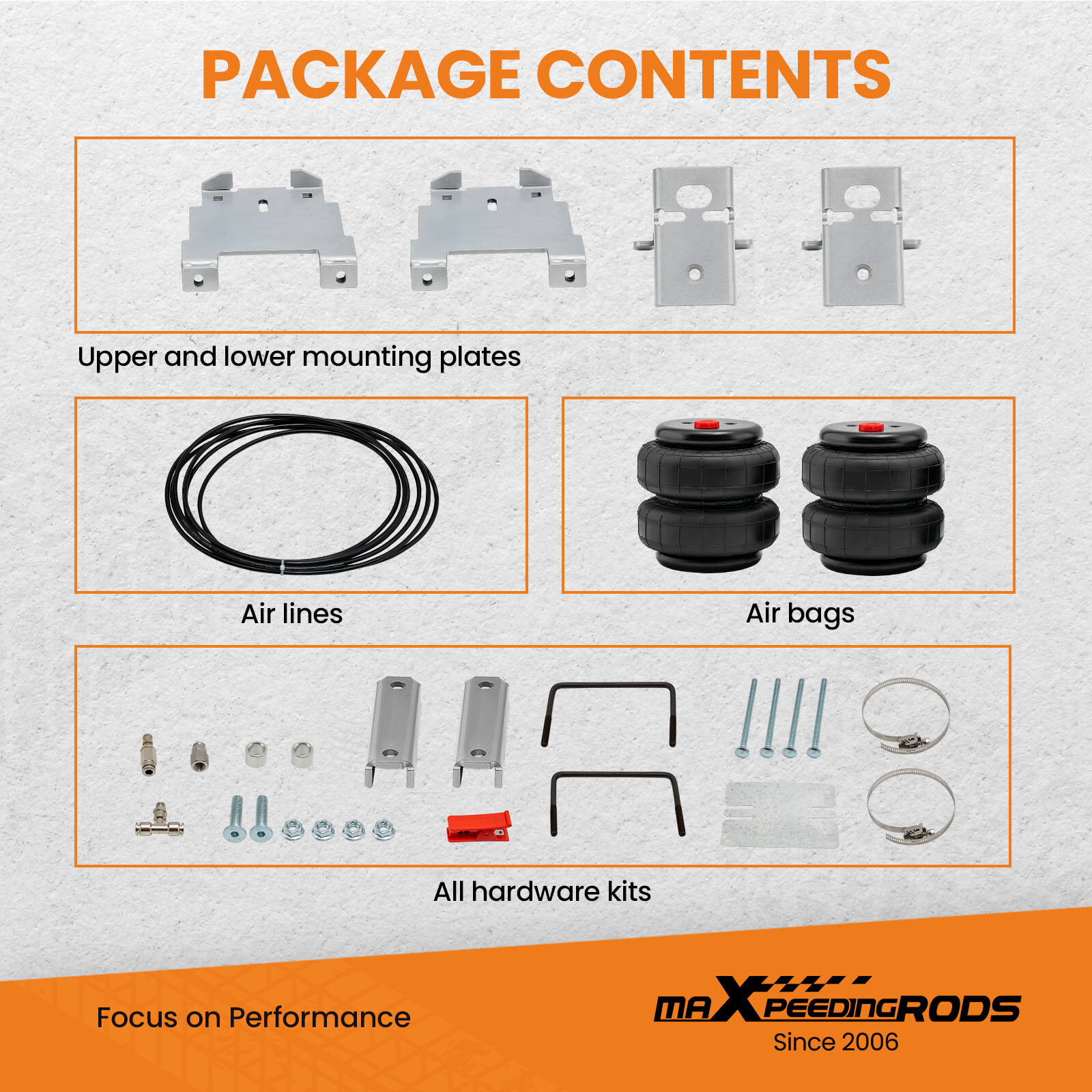 Towing Assist Over Load Air Suspension Bag Kit fits for Chevy 1500 2007-2018