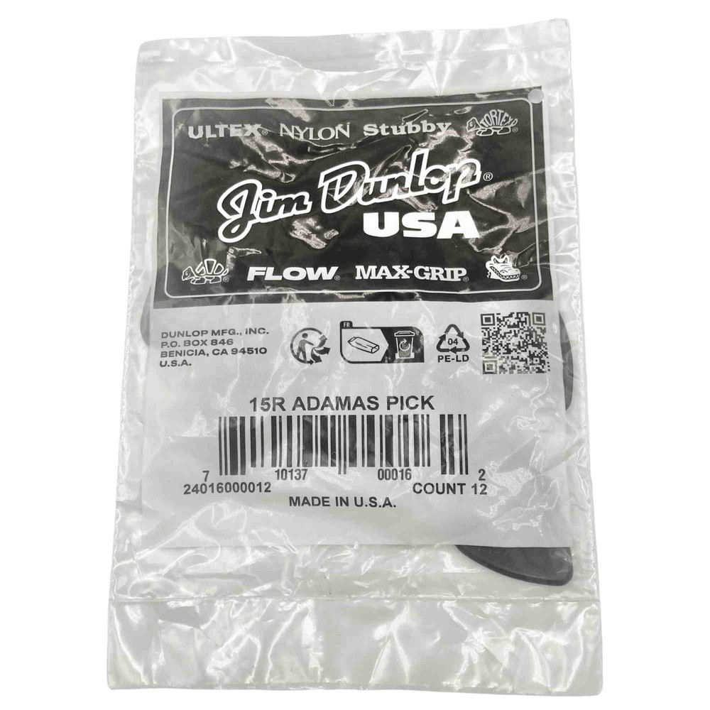 Dunlop Adamas Graphite Pick Bag / 12 Picks, 2.0mm