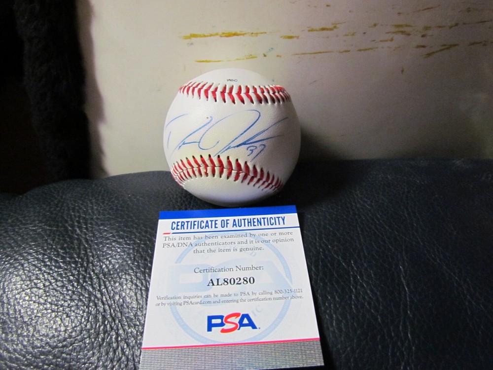 Dan Johnson signed baseball PSA Certified 2