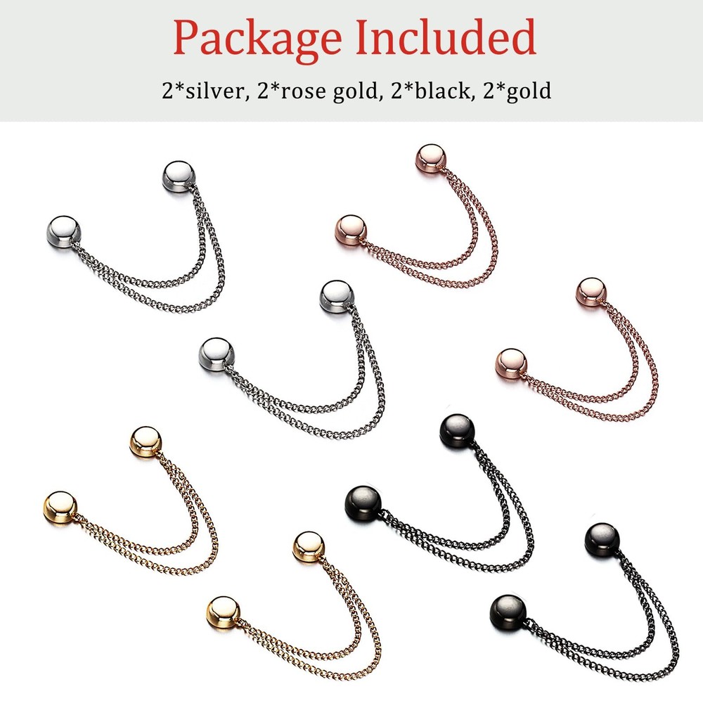 FJW Multi-Function Clothing Clips - Magnetic Hem for Shirts & 8 Pack