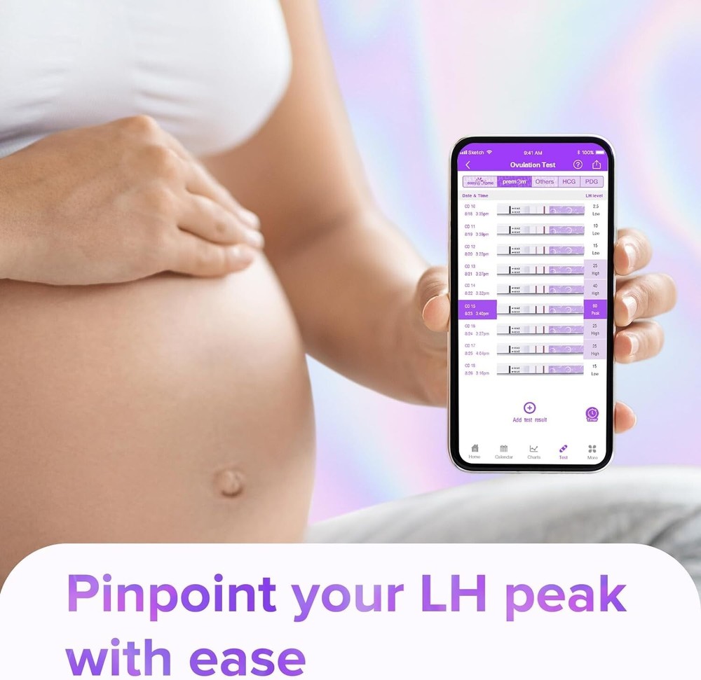 Premom Quantitative Ovulation Test Strips, Ovulation Predictor Kit with Smart...