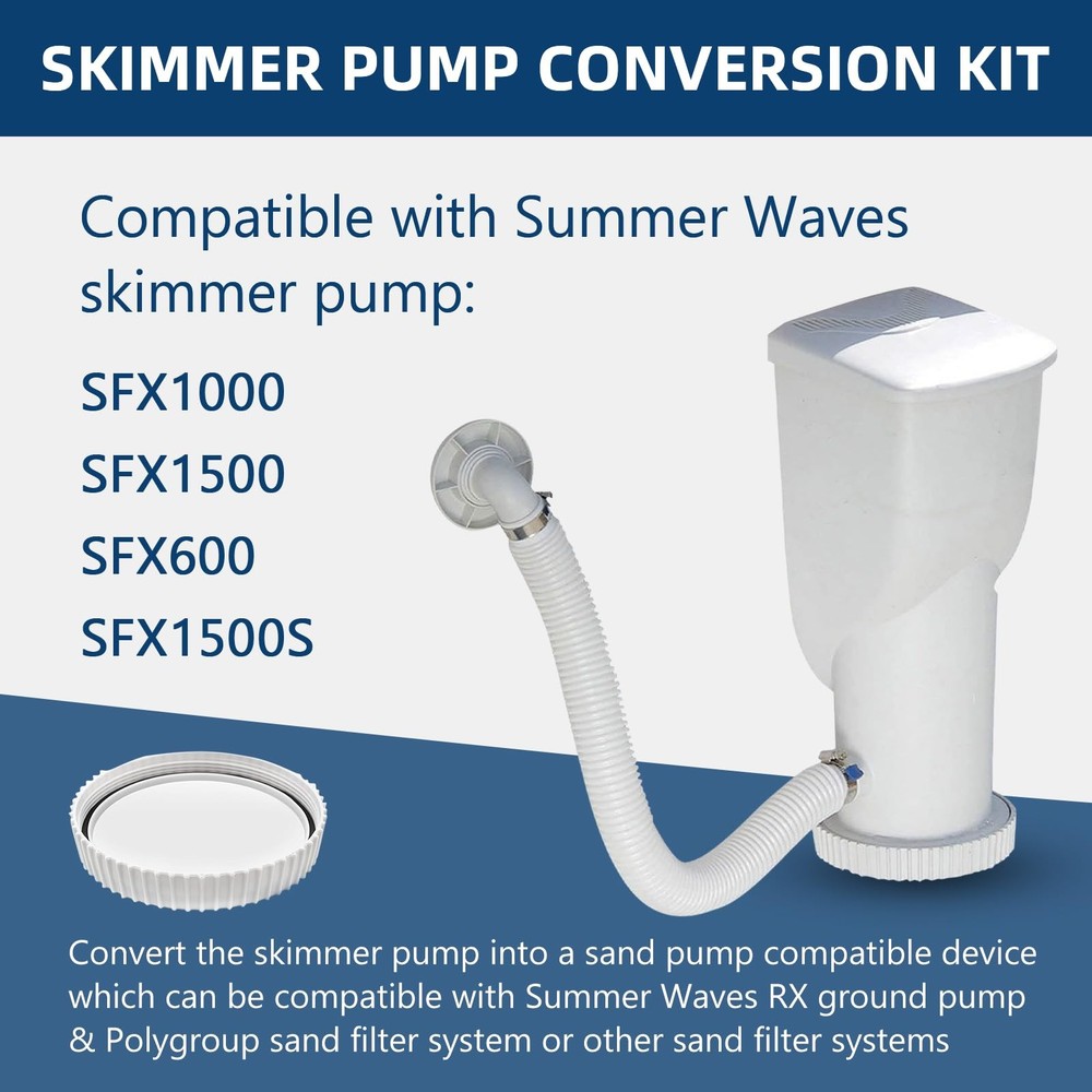 Conversion Kit Replacement for Summer Waves Skimmer Pumps SFX1000 Warm Gray